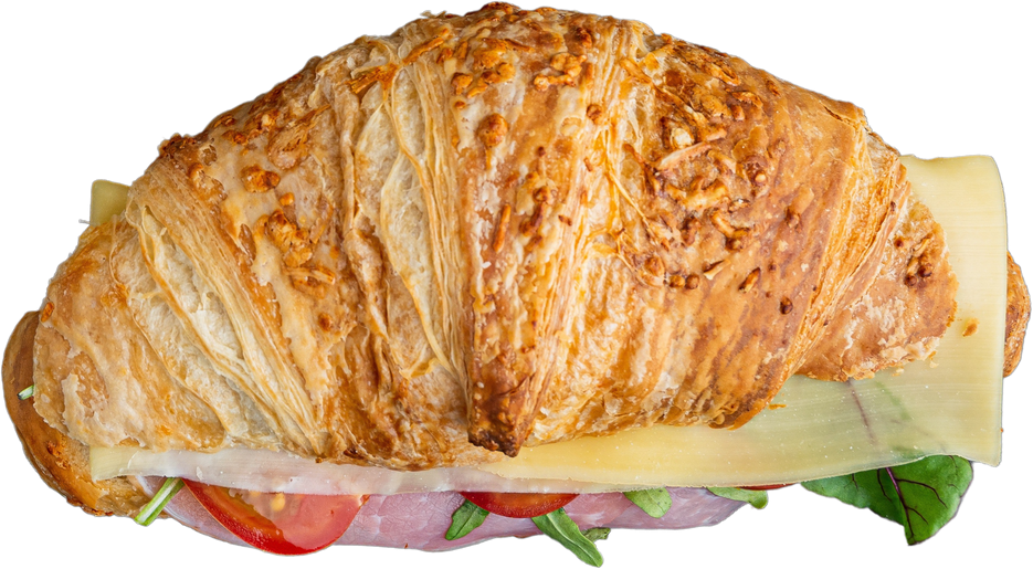 #3276 Croassant sandwich isolated on a transparent background